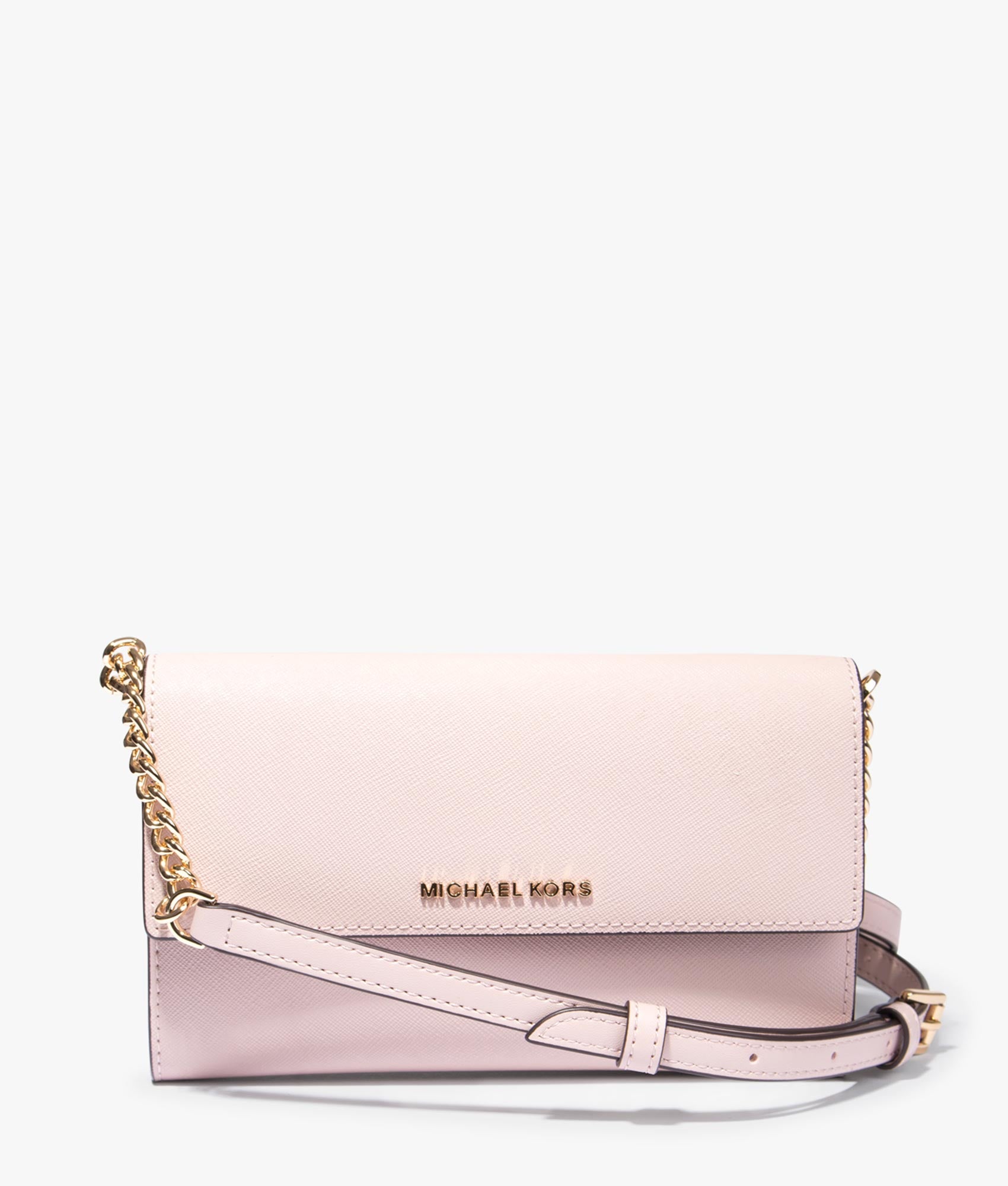 Michael Kors Jet set large frame crossbody in soft pink EQVVS Womens