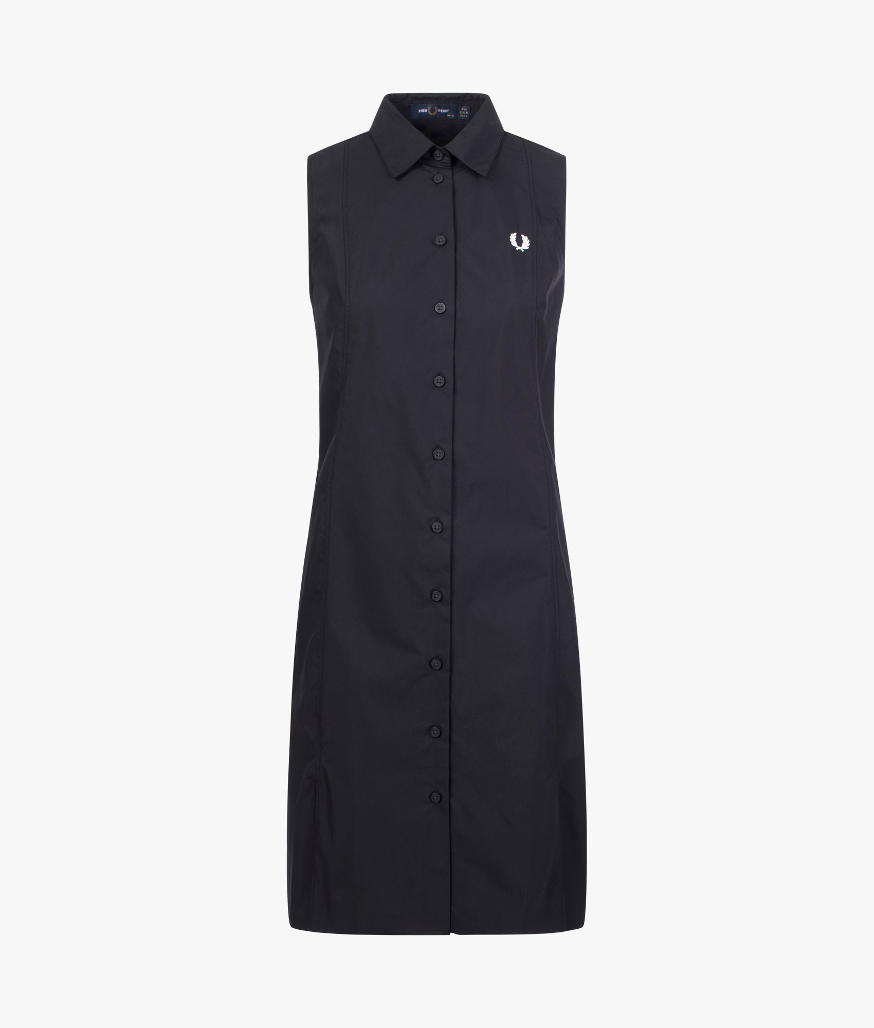 Fred Perry Sleeveless shirt dress in black EQVVS Womens