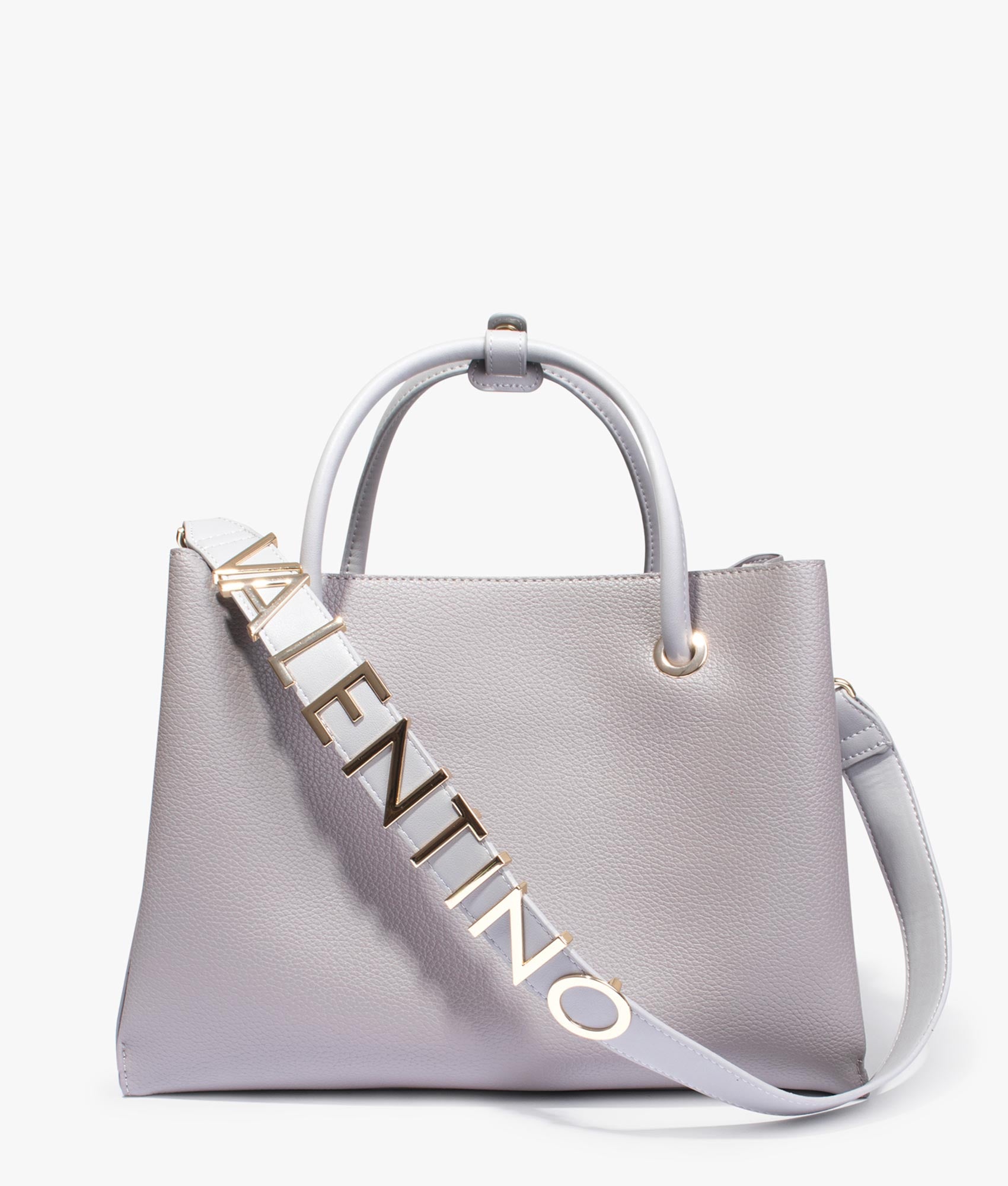 Valentino Bags Alexia Black Logo Strap Shoulder Bag