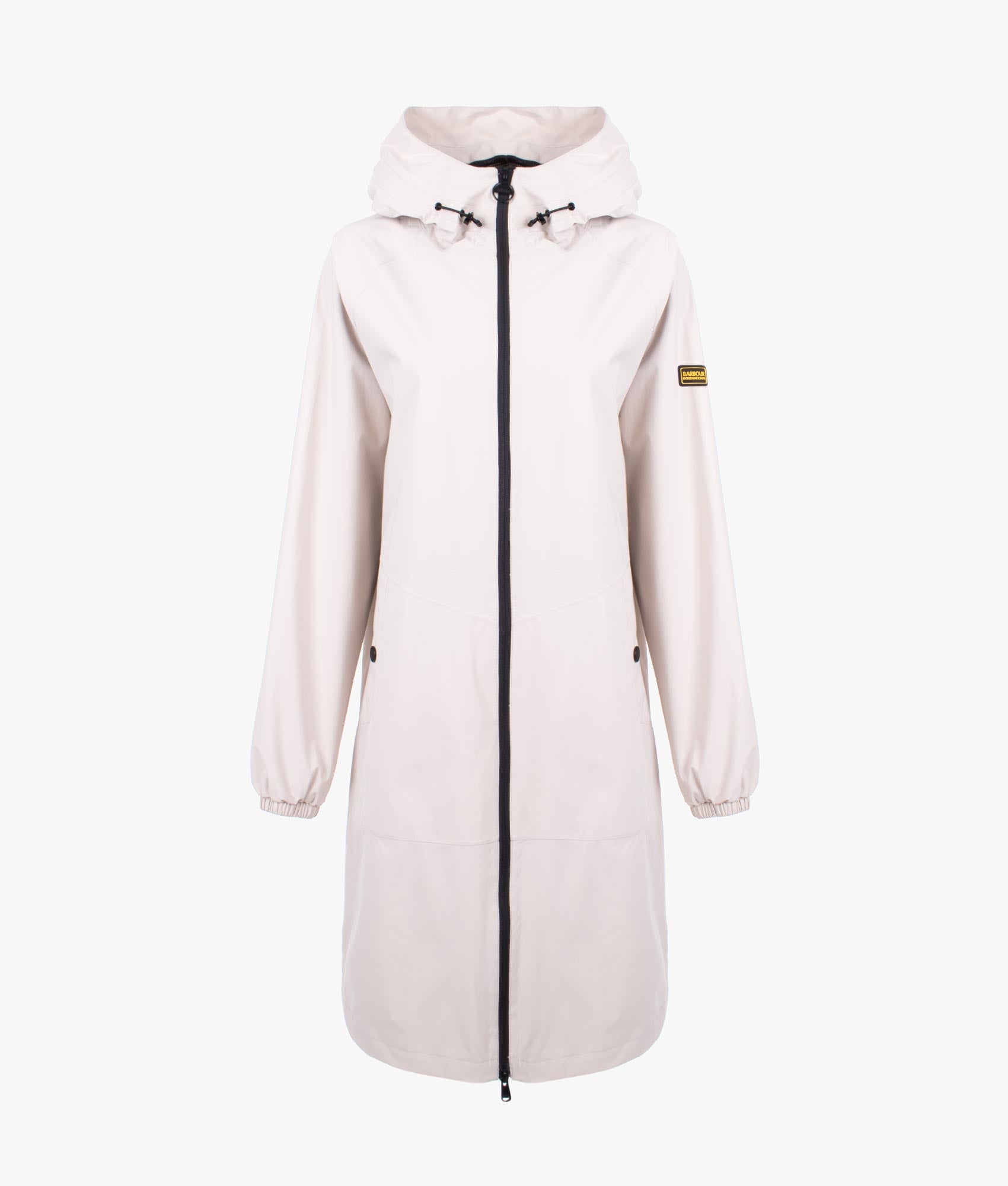 Autodrome waterproof coat in silver cloud