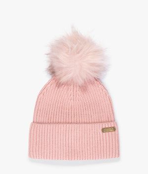 Mallory pom beanie in pink