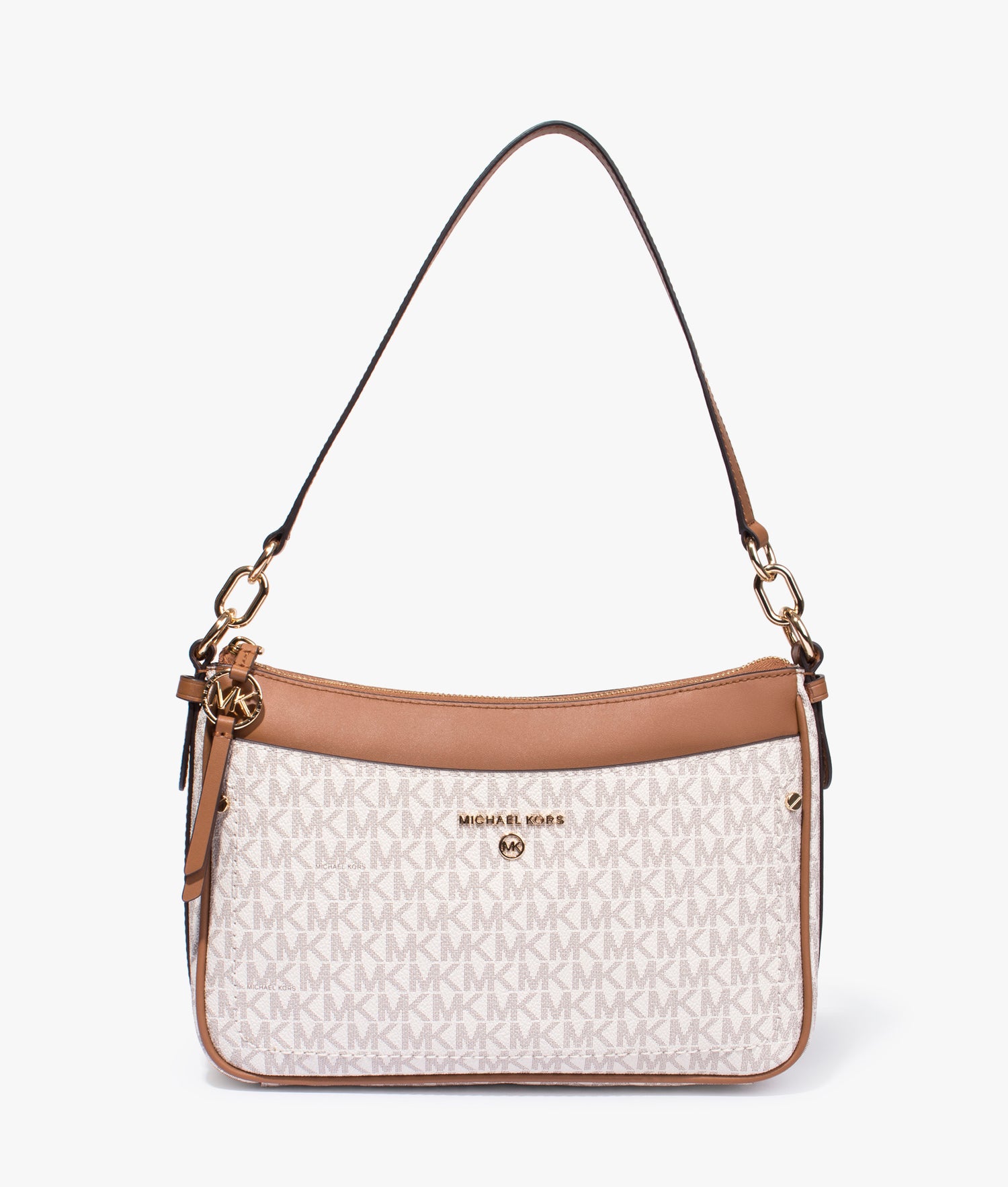 Michael Kors Jet set charm shoulder bag in vanilla and acorn