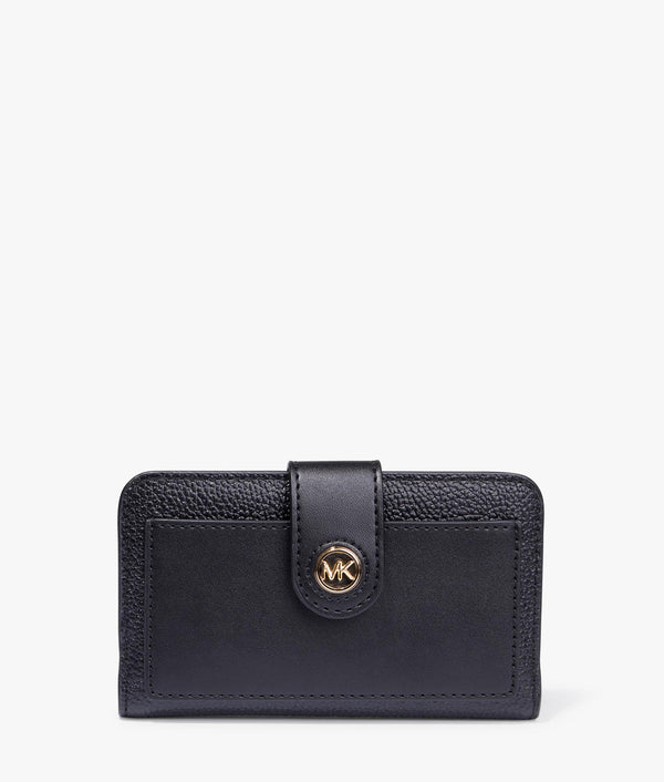 Michael retailer Kors Wallet Black Leather Clutch