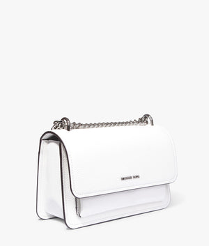 Claire shoulder bag in optic white