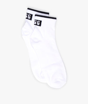 Polly ankle socks in white and black