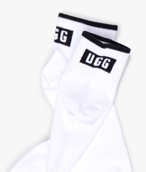 Polly ankle socks in white and black