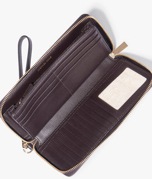 Jet set wallet in chocolate