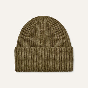 Chunky rib beanie in burnt olive