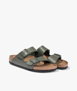 Arizona natural leather slide in thyme