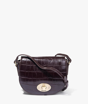 Eilein leather saddle bag in black cherry