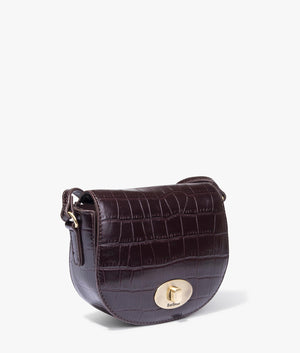 Eilein leather saddle bag in black cherry