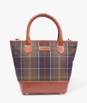 Katrine tartan leather tote