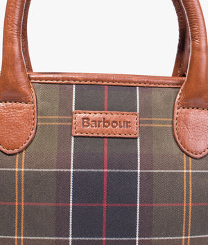 Katrine tartan leather tote