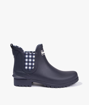Wilton ankle wellington in navy check