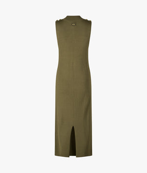 Milla knitted midi dress in empire green