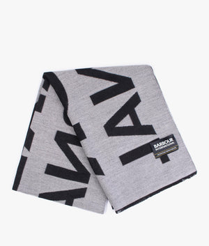 Milla logo wrap scarf in black