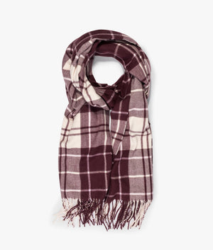 Hailes tartan scarf in cabernet