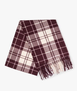 Hailes tartan scarf in cabernet