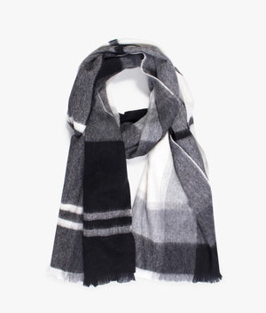 Rosefield tartan scarf in monochrome