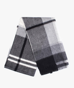 Rosefield tartan scarf in monochrome