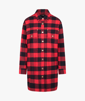 Serova overshirt in scarlet check