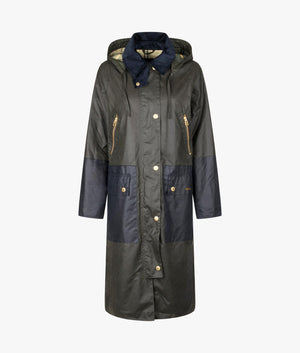 Carolyn wax coat in archive olive