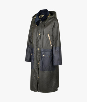 Carolyn wax coat in archive olive