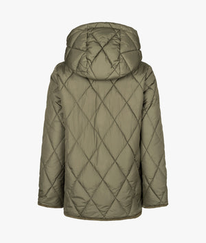 Erin quilted puffer jacket in deep olive