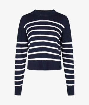 Emery striped jumper in navy and cloud