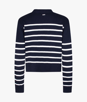 Emery striped jumper in navy and cloud