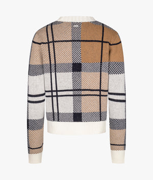 Brigitte knitted jumper in multi check