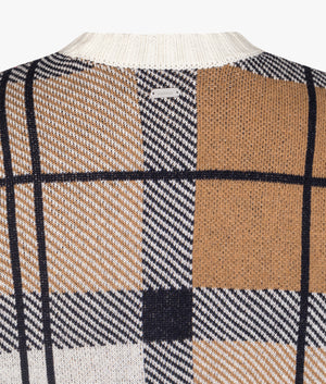 Brigitte knitted jumper in multi check