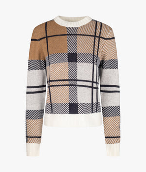 Brigitte knitted jumper in multi check