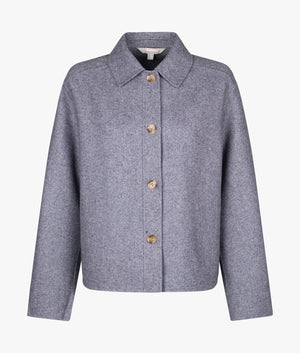 Emery overshirt in gray marl