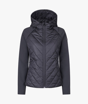 Dakota quilted sweat jacket in black