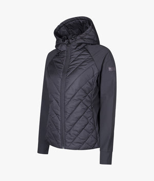 Dakota quilted sweat jacket in black