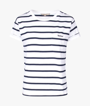 Otterburn tee in white and navy