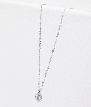 Soltell solitaire sparkle crystal pendant in silver