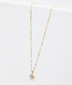 Soltell solitaire sparkle crystal pendant in gold