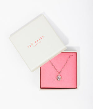 Soltell solitaire sparkle crystal pendant in rose gold and vintage rose