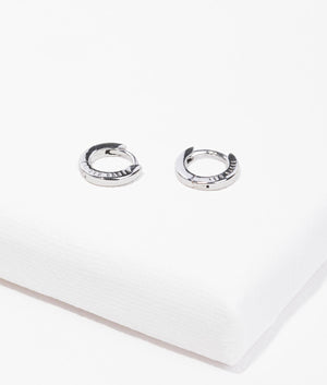 Crisete logo hopp earrings in silver