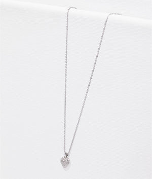 Adorina crystal sweetheart pendant necklace in silver