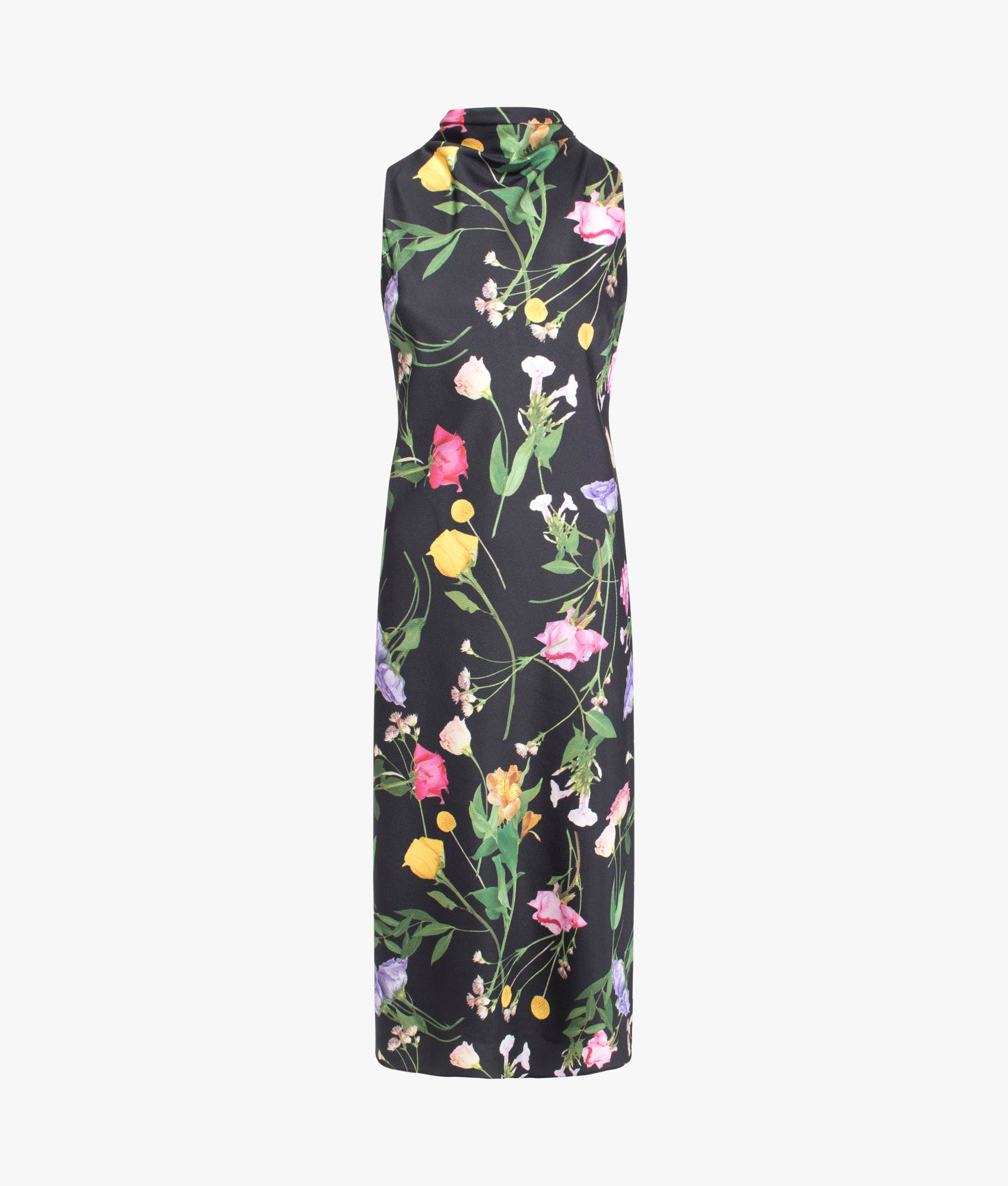 Ted Baker | Addilin cowl neck slip dress in black | EQVVS Womens