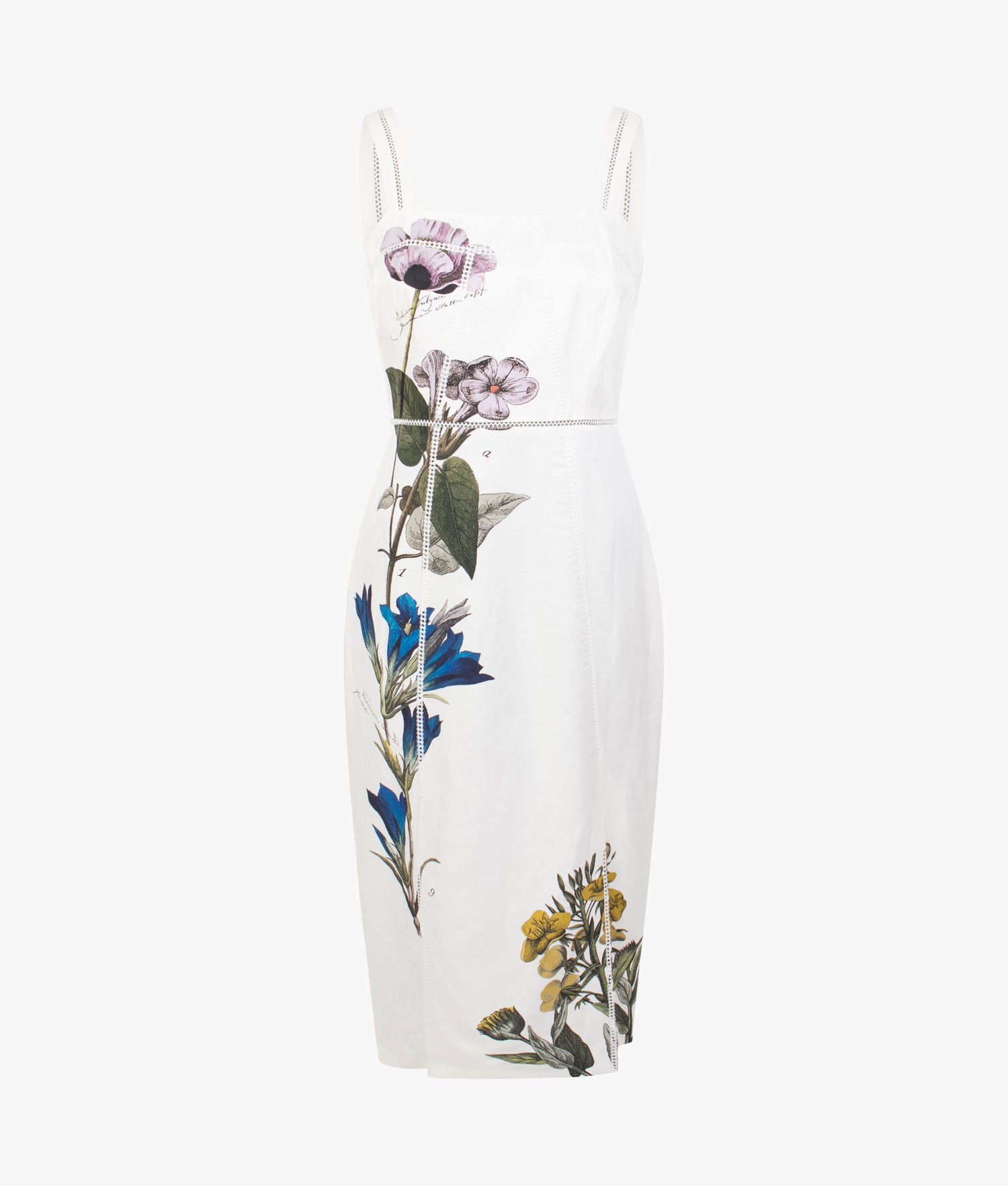 Ted Baker Jasmmie square neck pencil dress in white EQVVS Womens