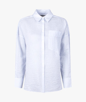 Puebla pinstriped oversized shirt in white