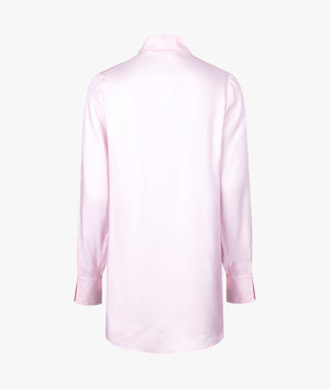 Danube printed longline shirt in light pink