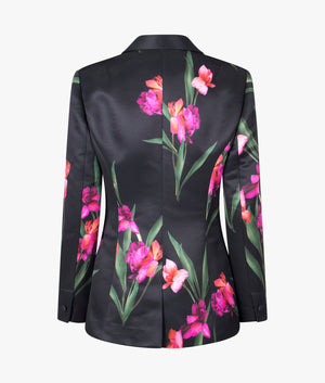 Hadina fitted printed blazer in black