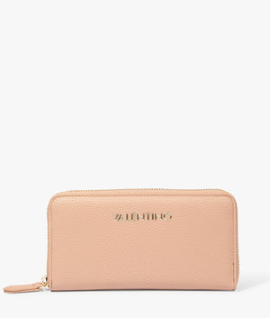 Brixton zip wallet in beige