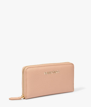 Brixton zip wallet in beige