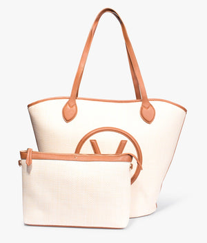 Covent tote in naturale and tan